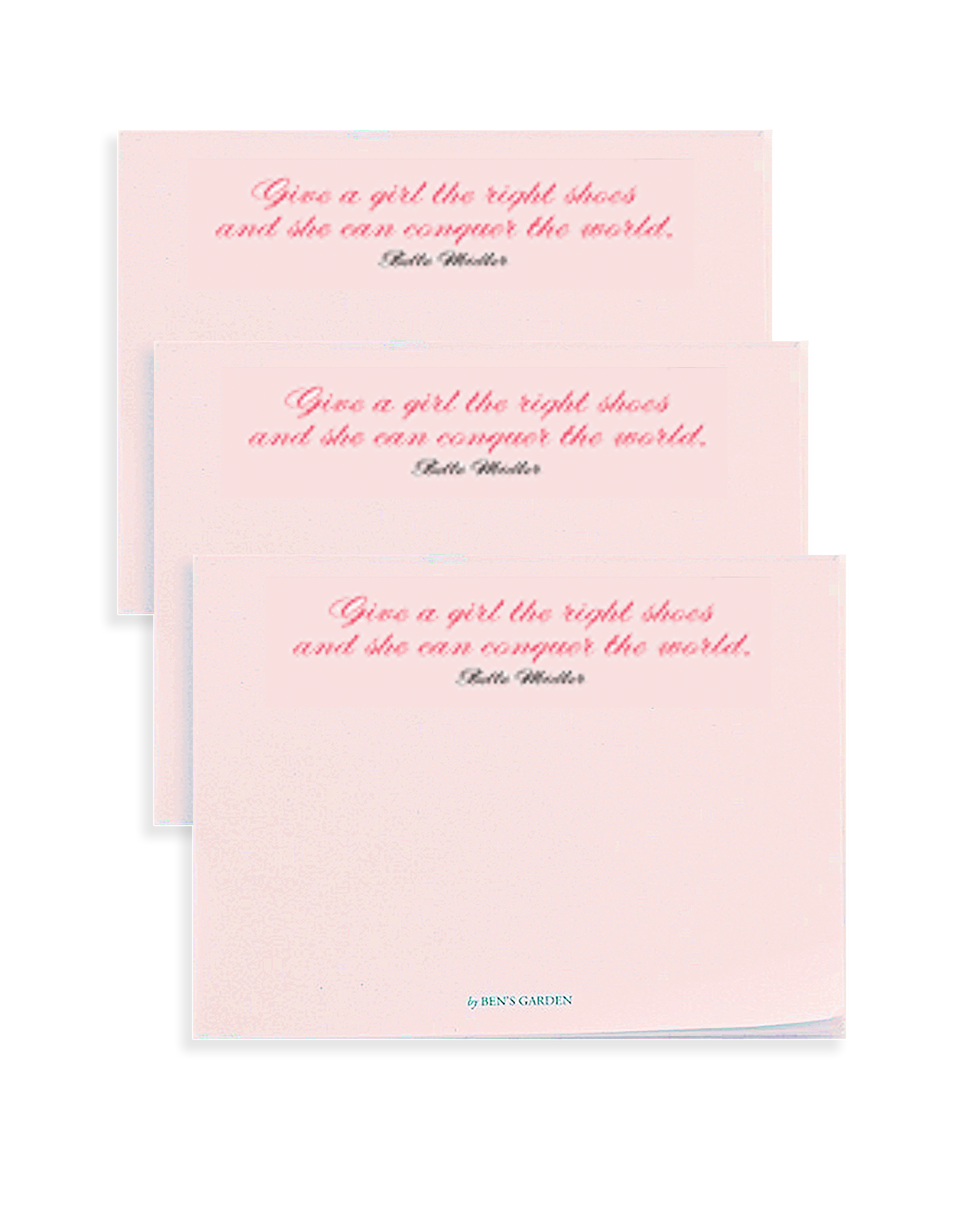 Bensgarden.com | 150-Page Give a Girl The Right Shoes 3"x 4" sticky Pads, Set of 3 - Ben's Garden. Made in New York City.