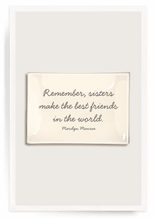 Sisters Make The Best Friends Decoupage Glass Tray - Bensgarden.com