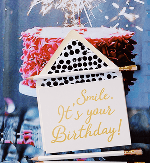 Smile. It's Your Birthday Greeting Card, Single Blank Card or Boxed Set - Bensgarden.com