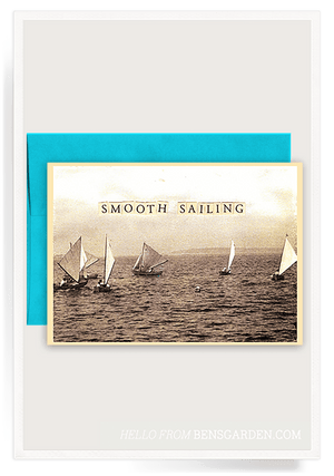Smooth Sailing Happy Birthday Folded Greeting Card - Bensgarden.com