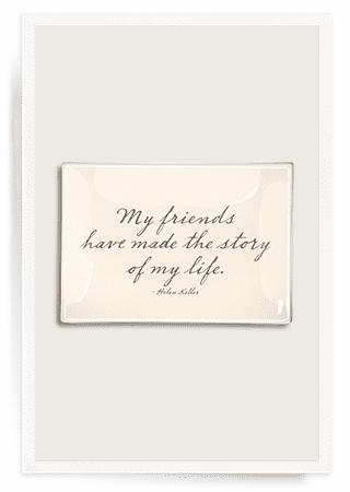 Story Of My Life Decoupage Glass Tray - Bensgarden.com