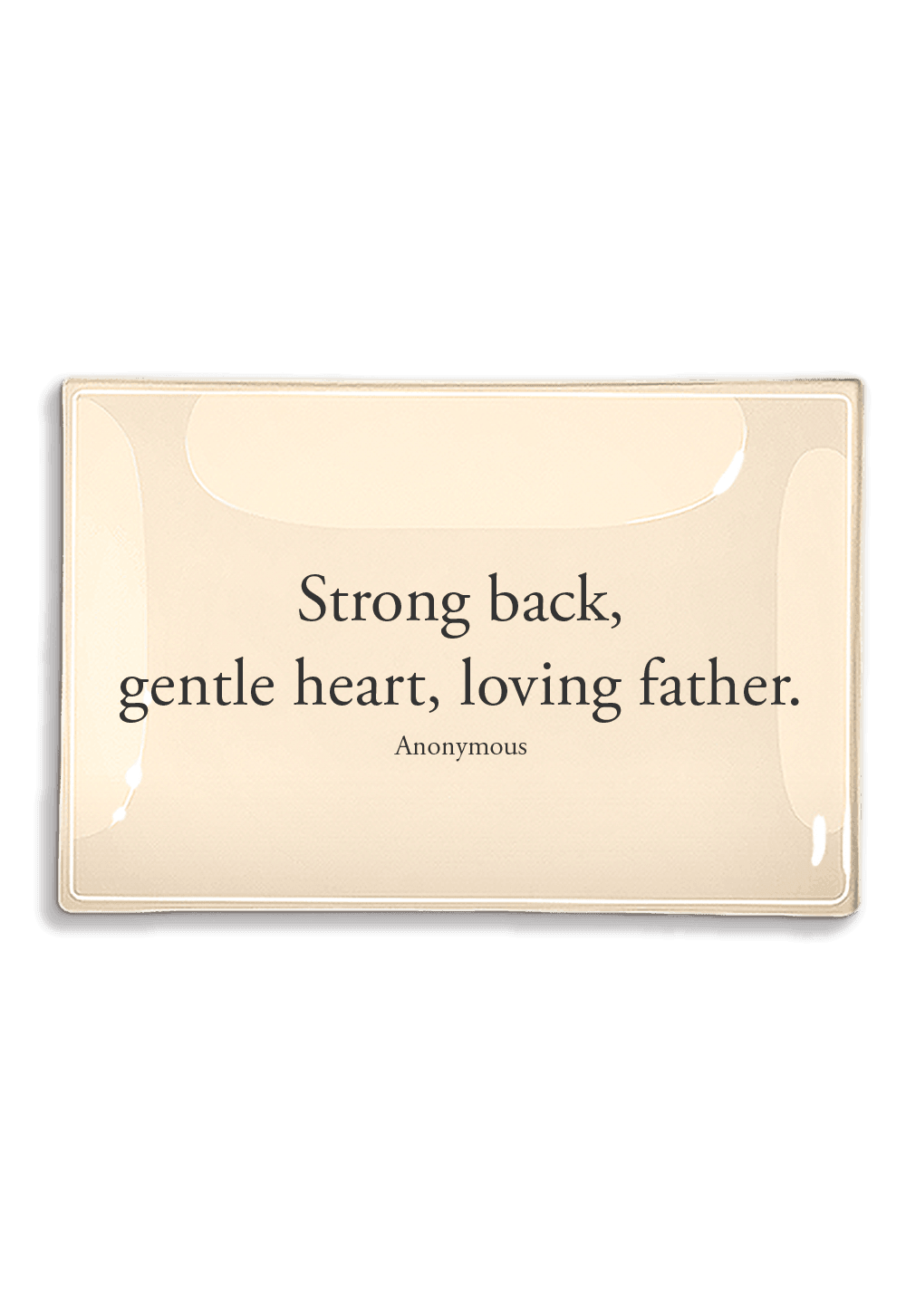 Strong Back, Gentle Heart Decoupage Glass Tray - Bensgarden.com