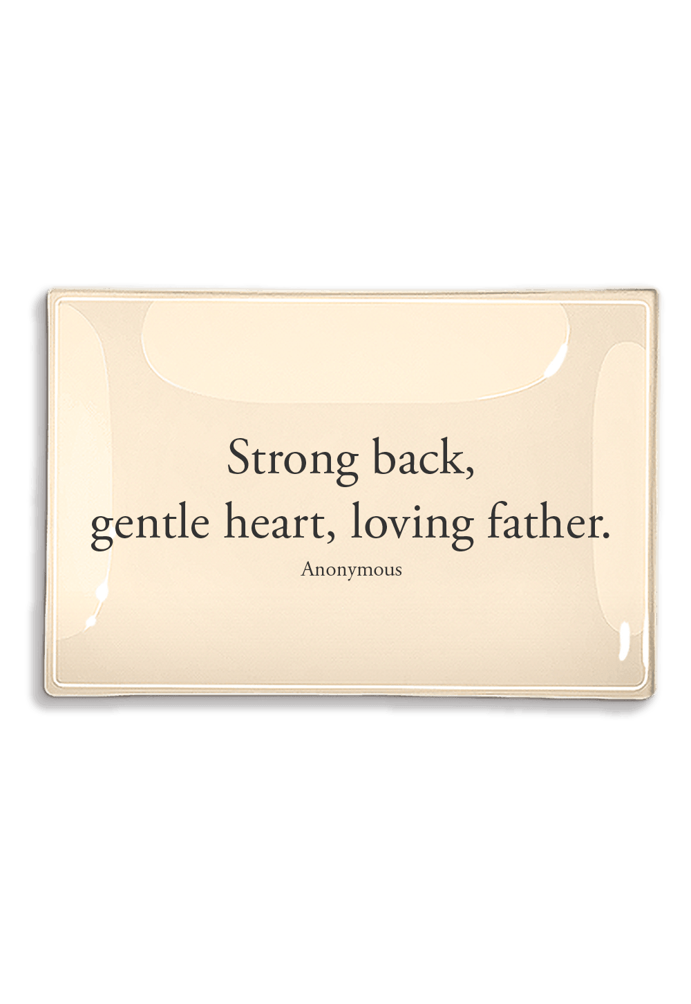 Strong Back, Gentle Heart Decoupage Glass Tray - Bensgarden.com