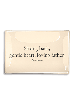 Strong Back, Gentle Heart Decoupage Glass Tray - Bensgarden.com