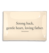 Strong Back, Gentle Heart Decoupage Glass Tray - Bensgarden.com