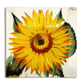 Sunflower Decoupage Glass Tray - Bensgarden.com