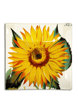 Sunflower Decoupage Glass Tray - Bensgarden.com