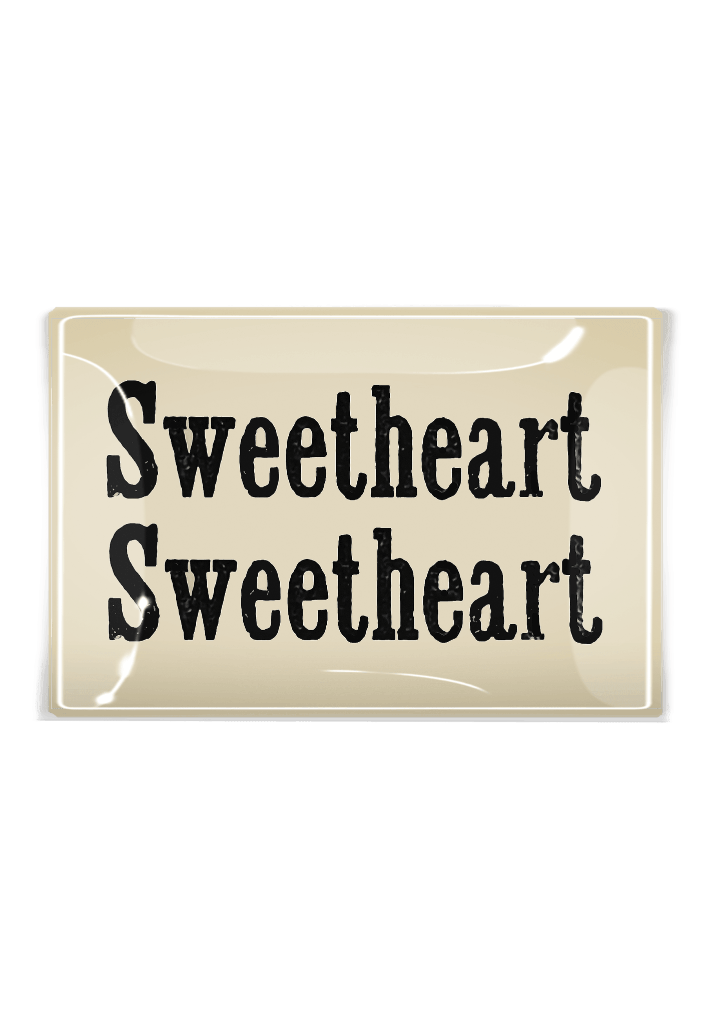 Sweetheart, Sweetheart Decoupage Glass Tray - Bensgarden.com