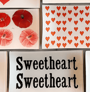 Sweetheart, Sweetheart Decoupage Glass Tray - Bensgarden.com