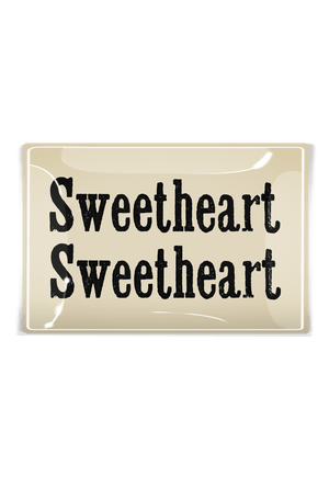 Sweetheart, Sweetheart Decoupage Glass Tray - Bensgarden.com