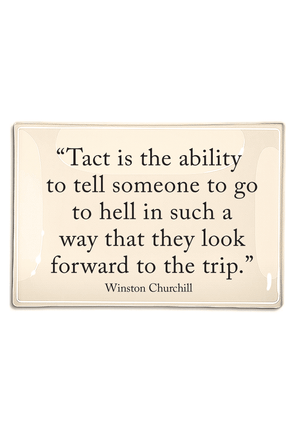 Tact Is The Ability Decoupage Glass Tray - Ben's Garden