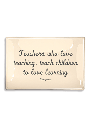 Teachers Who Love Teaching Decoupage Glass Tray - Bensgarden.com