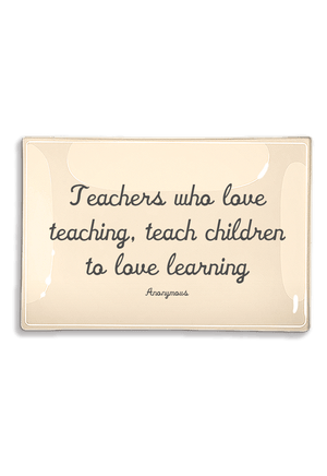 Teachers Who Love Teaching Decoupage Glass Tray - Bensgarden.com