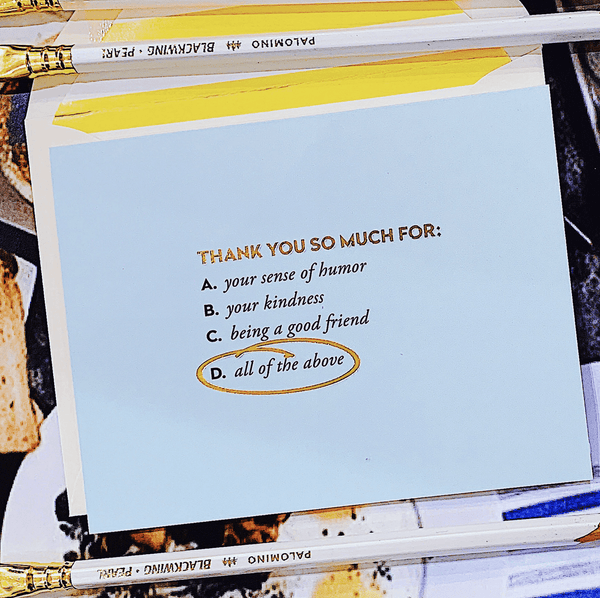 THANK YOU SO MUCH カードセット Ben's Papers | Thank You So Much For Greeting Card, Single