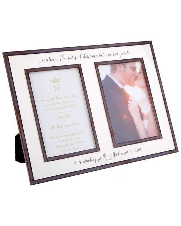 The Best Thing To Hold Onto, Double 5"x 7" Copper & Glass Photo Frame