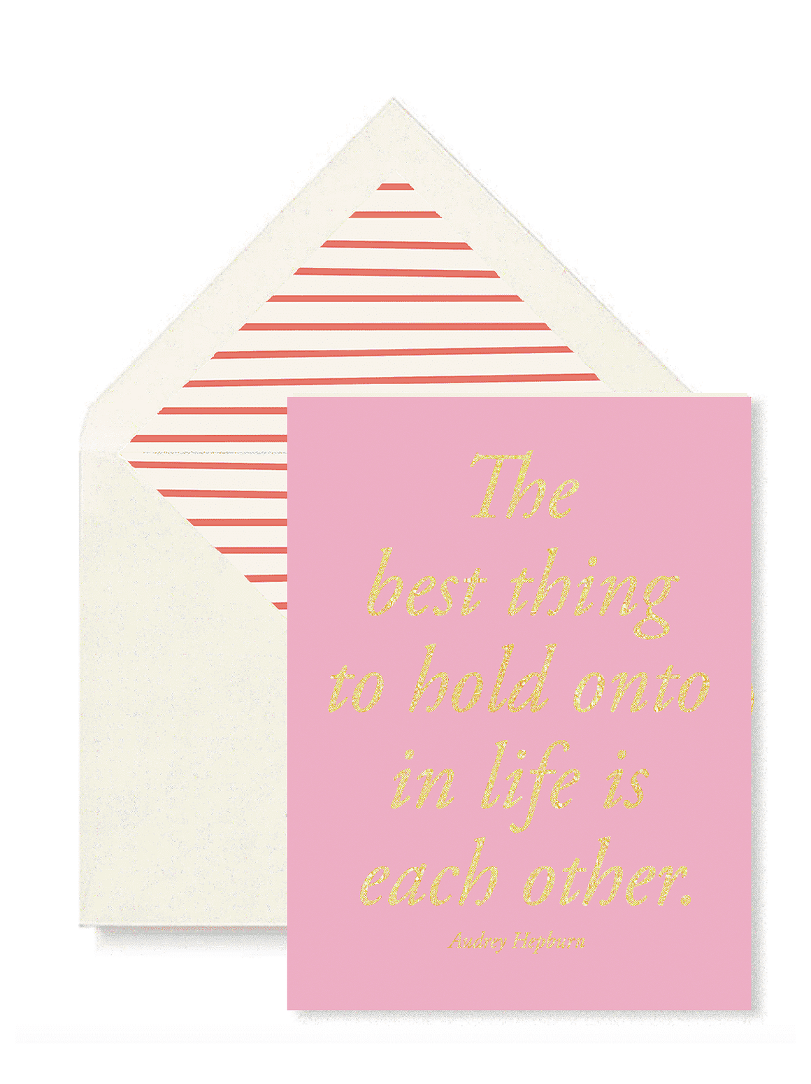 The Best Thing To Hold Pink Greeting Card, Single Folded Card or Boxed Set of 8 - Bensgarden.com