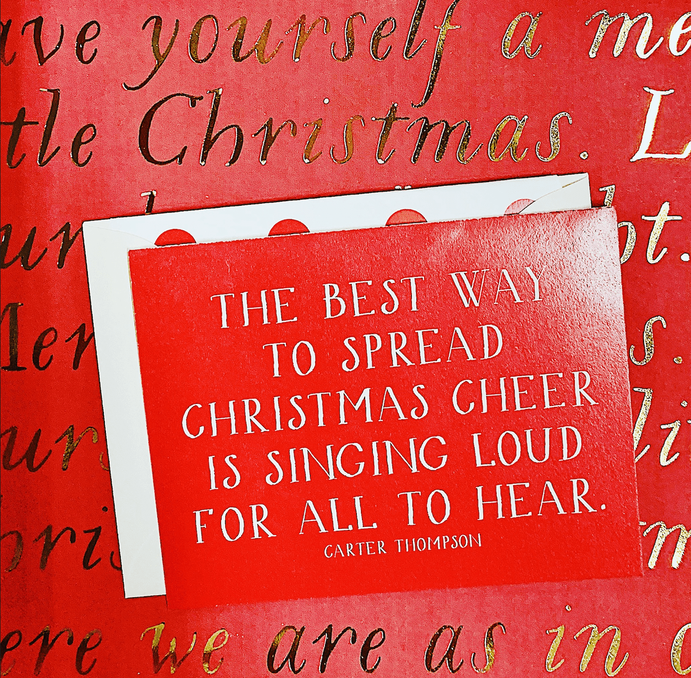 The Best Way To Spread Christmas Cheer Greeting Card, Single or Boxed Set of 8 - Bensgarden.com