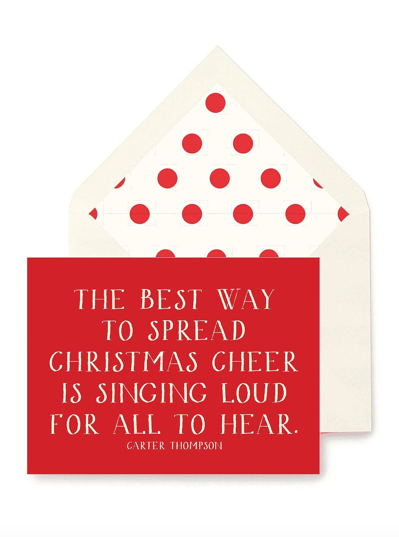 The Best Way To Spread Christmas Cheer Greeting Card, Single or Boxed Set of 8 - Bensgarden.com