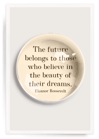 The Future Belongs To Those French Crystal Dome Paperweight - Bensgarden.com