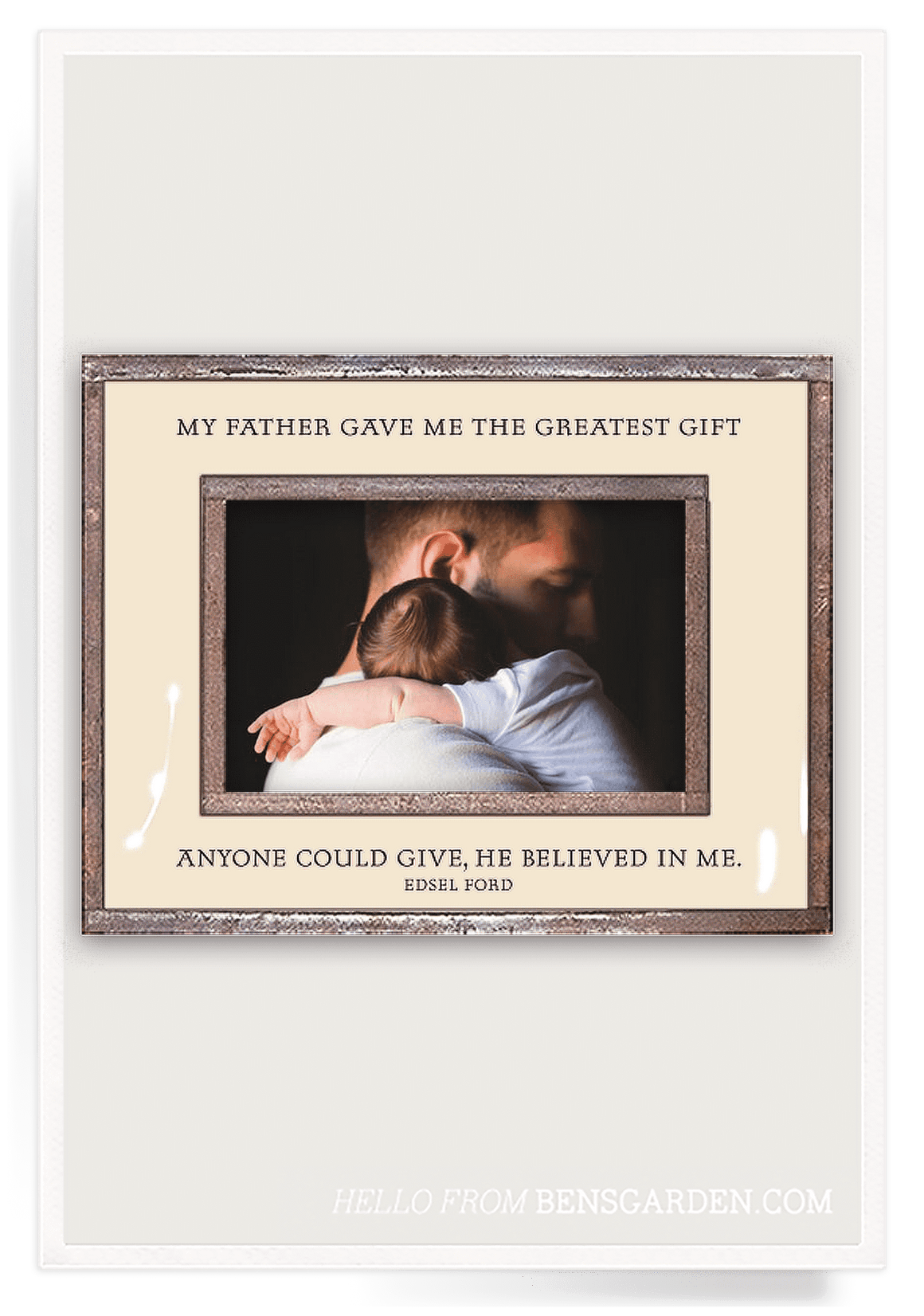 The Greatest Gift My Father Copper & Glass Photo Frame - Bensgarden.com