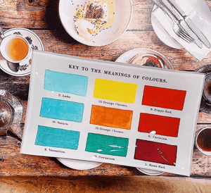 The Key To The Meaning Of Colours Decoupage Glass Tray - Bensgarden.com