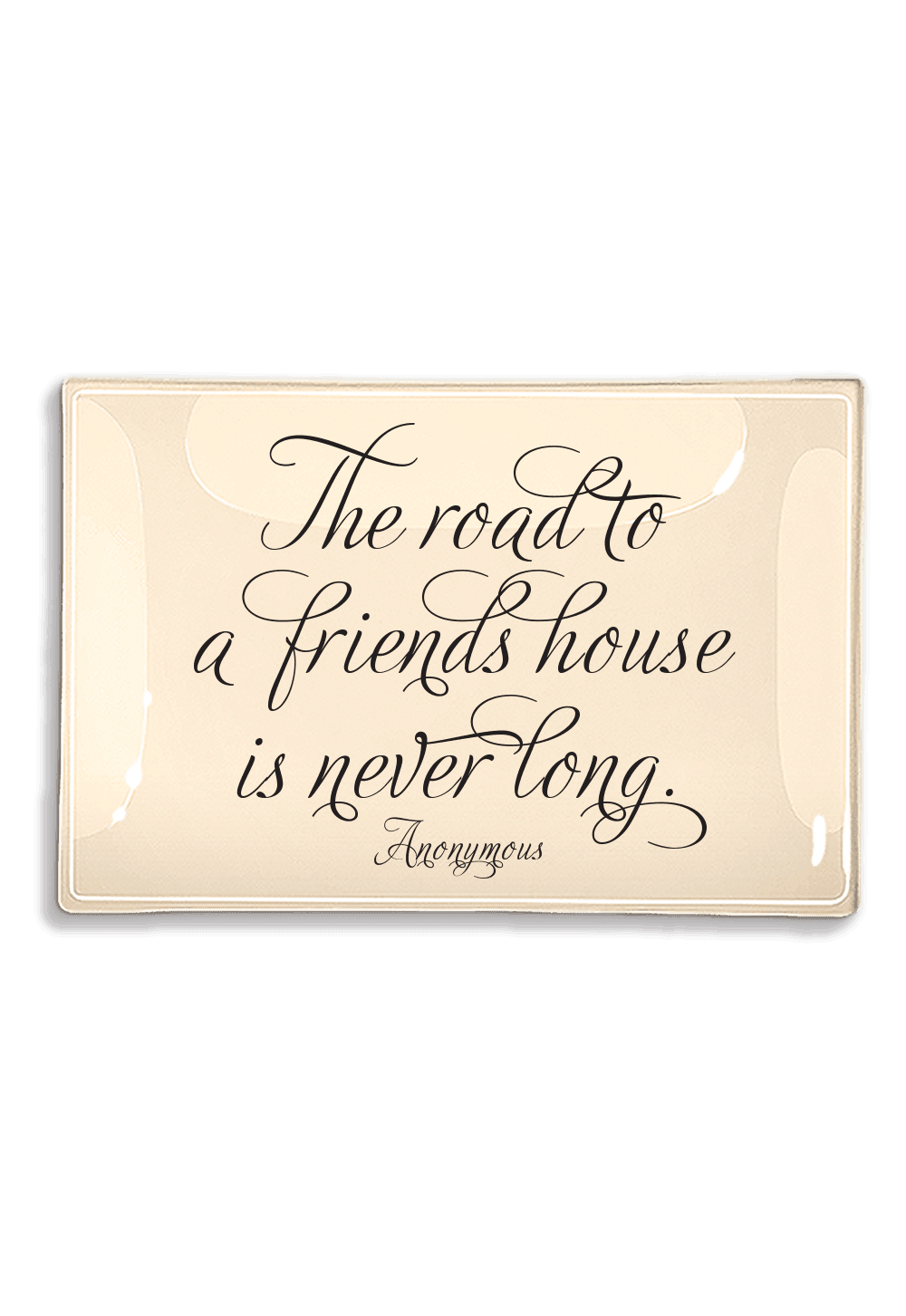 The Road To A Friend's House Decoupage Glass Tray - Bensgarden.com