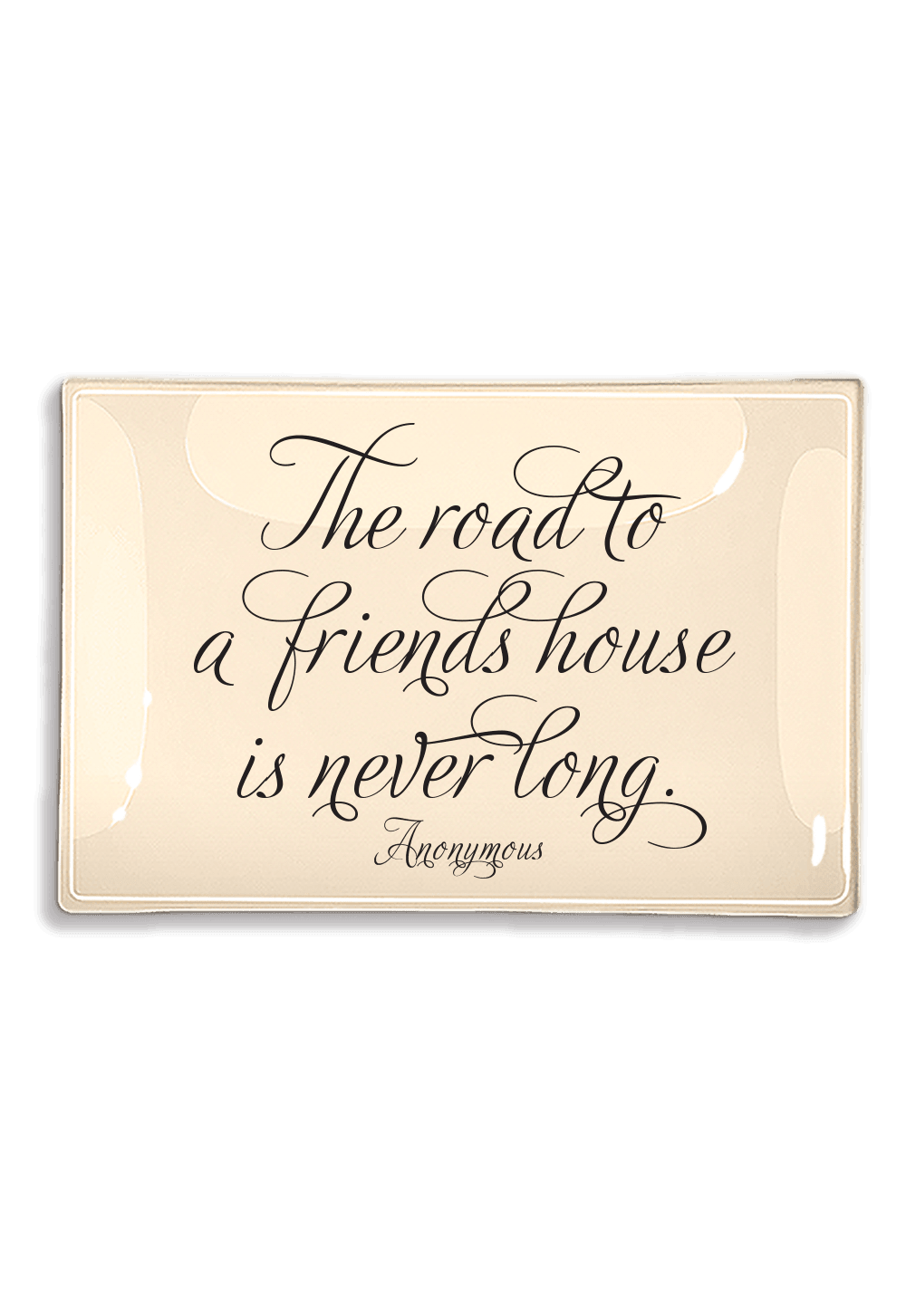 The Road To A Friend's House Decoupage Glass Tray - Bensgarden.com