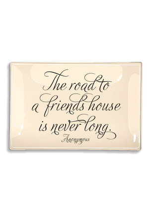 The Road To A Friend's House Decoupage Glass Tray - Bensgarden.com