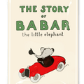 The Story of Babar Jacket Decoupage Glass Tray - Bensgarden.com