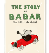 The Story of Babar Jacket Decoupage Glass Tray - Bensgarden.com