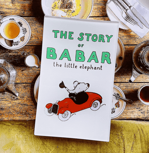 The Story of Babar Jacket Decoupage Glass Tray - Bensgarden.com