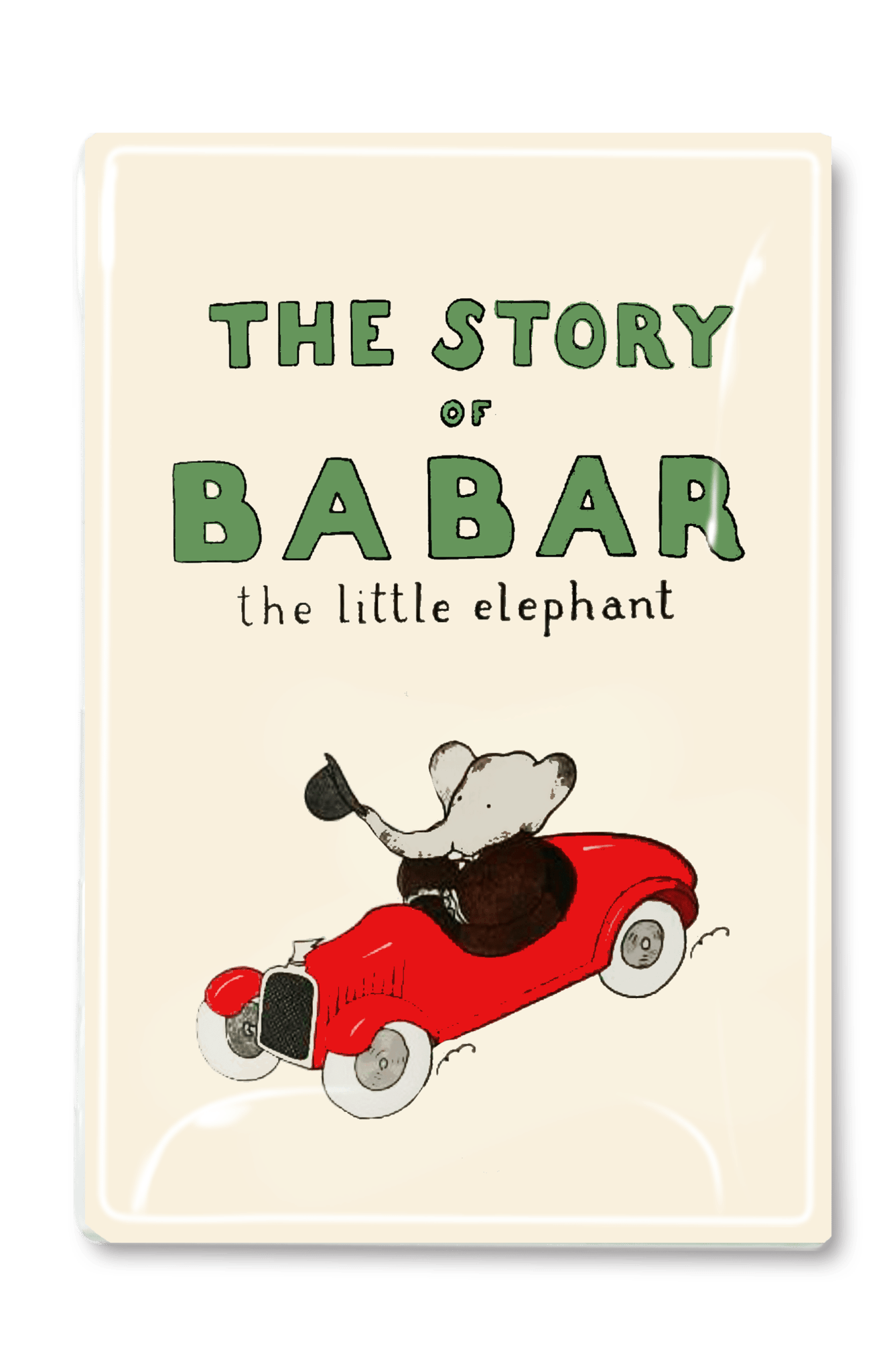 The Story of Babar Jacket Decoupage Glass Tray - Bensgarden.com