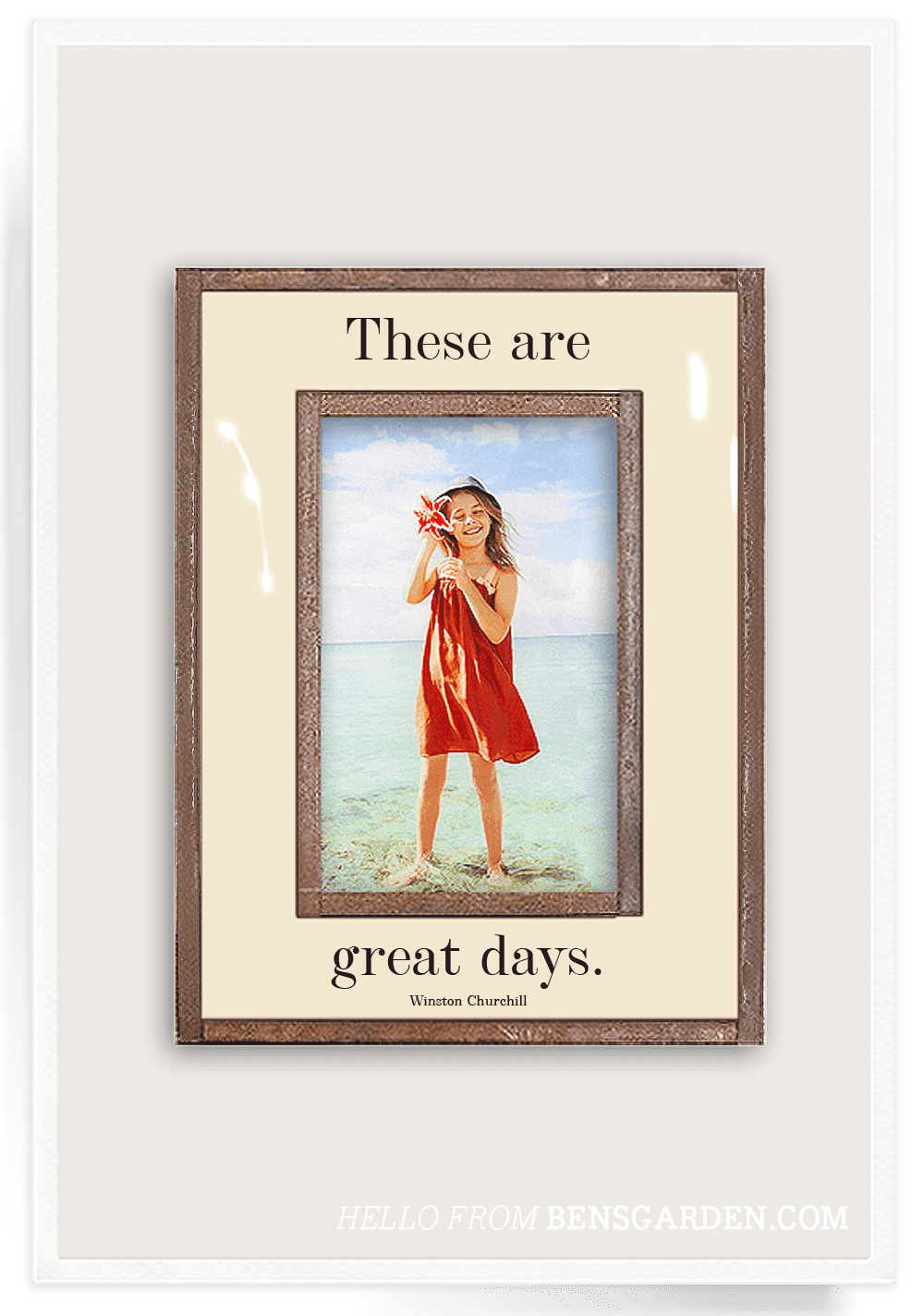 These Are Great Days Copper & Glass Photo Frame - Bensgarden.com