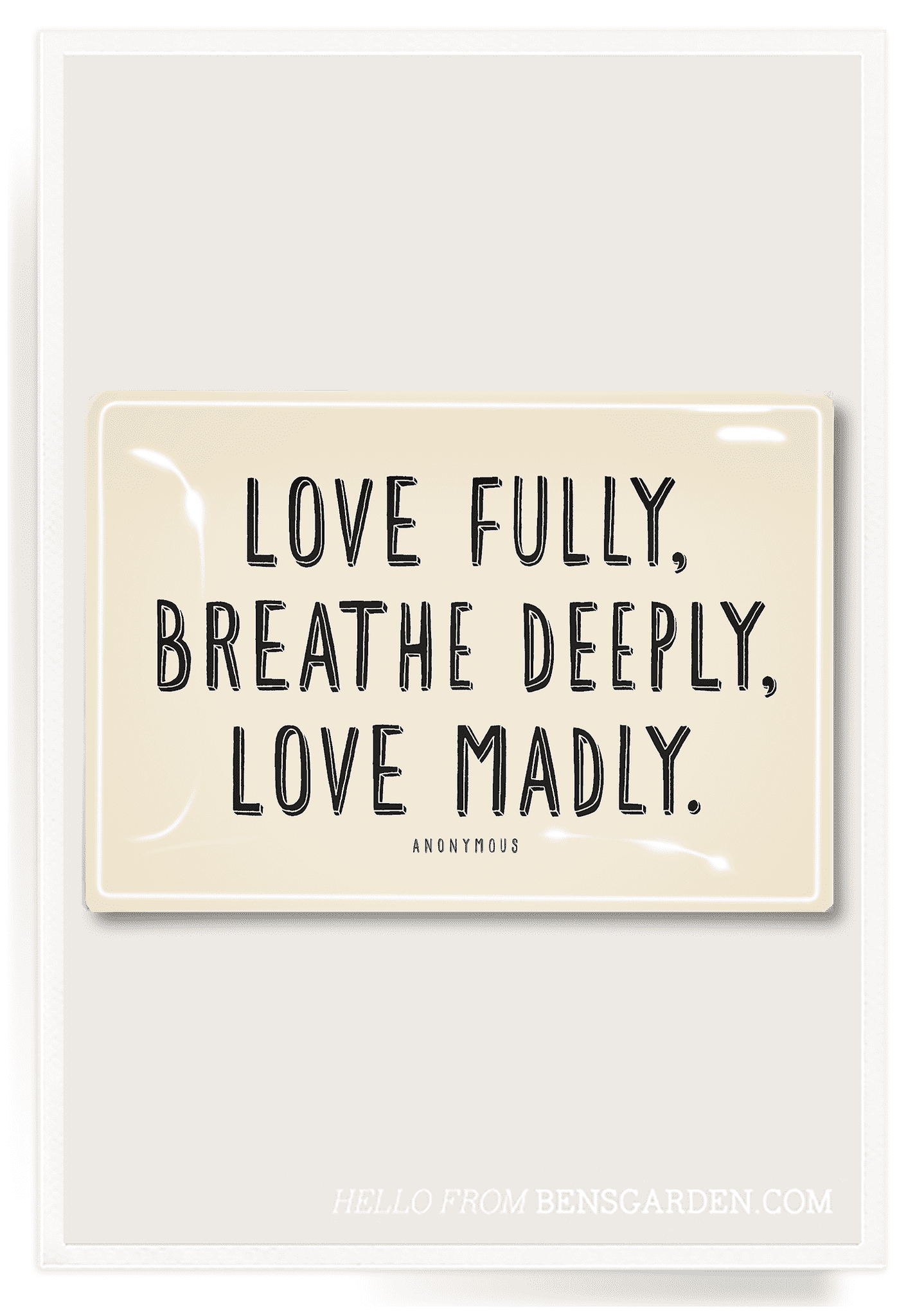 Today Show: Love Fully, Breathe Deeply Decoupage Glass Tray - Bensgarden.com