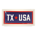 TX USA Texas Vintage Decoupage Glass Tray - Bensgarden.com