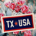 TX USA Texas Vintage Decoupage Glass Tray - Bensgarden.com