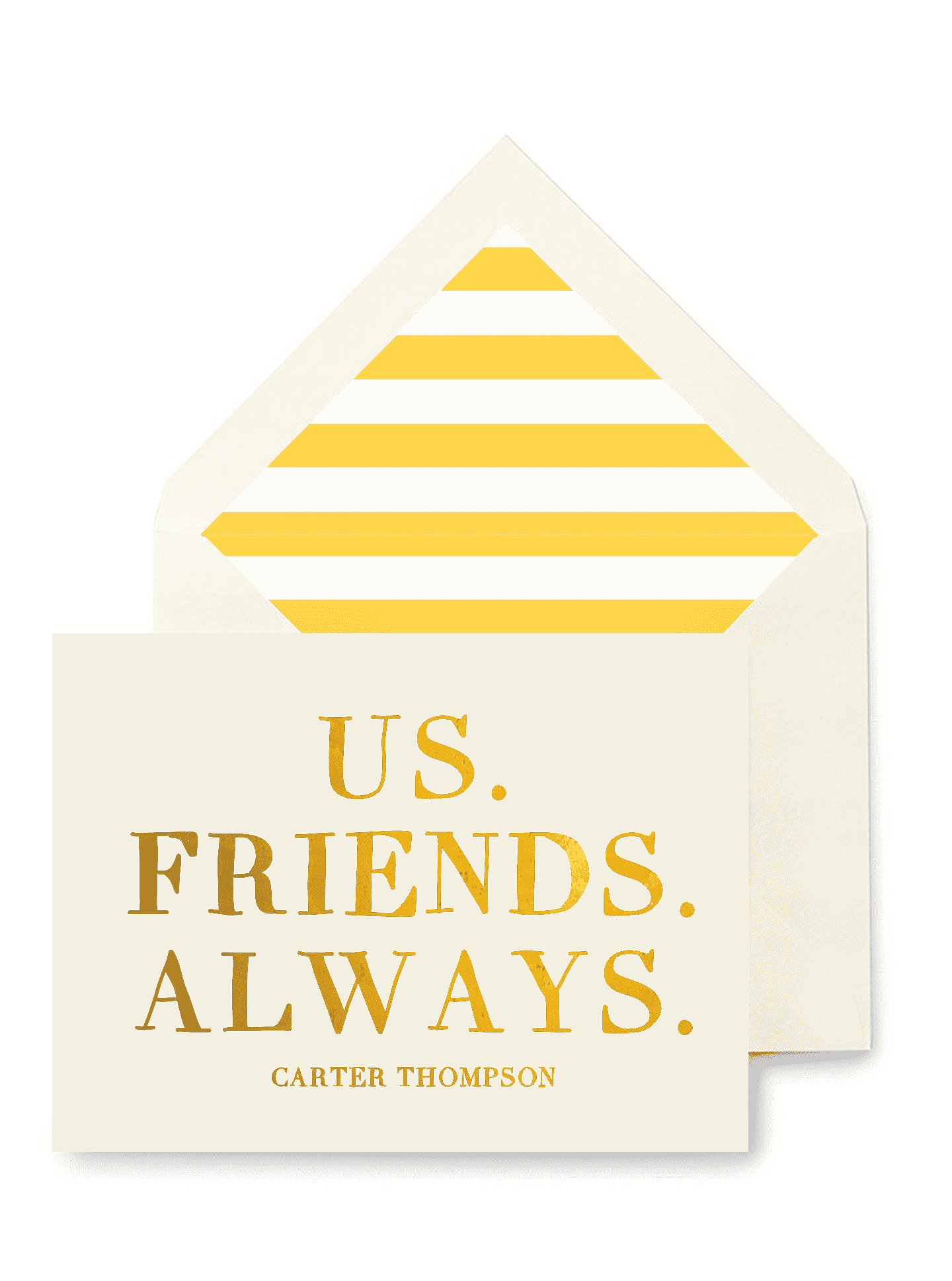 Us. Friends. Always Greeting Card, Single Folded Card or Boxed Set of 8 - Bensgarden.com