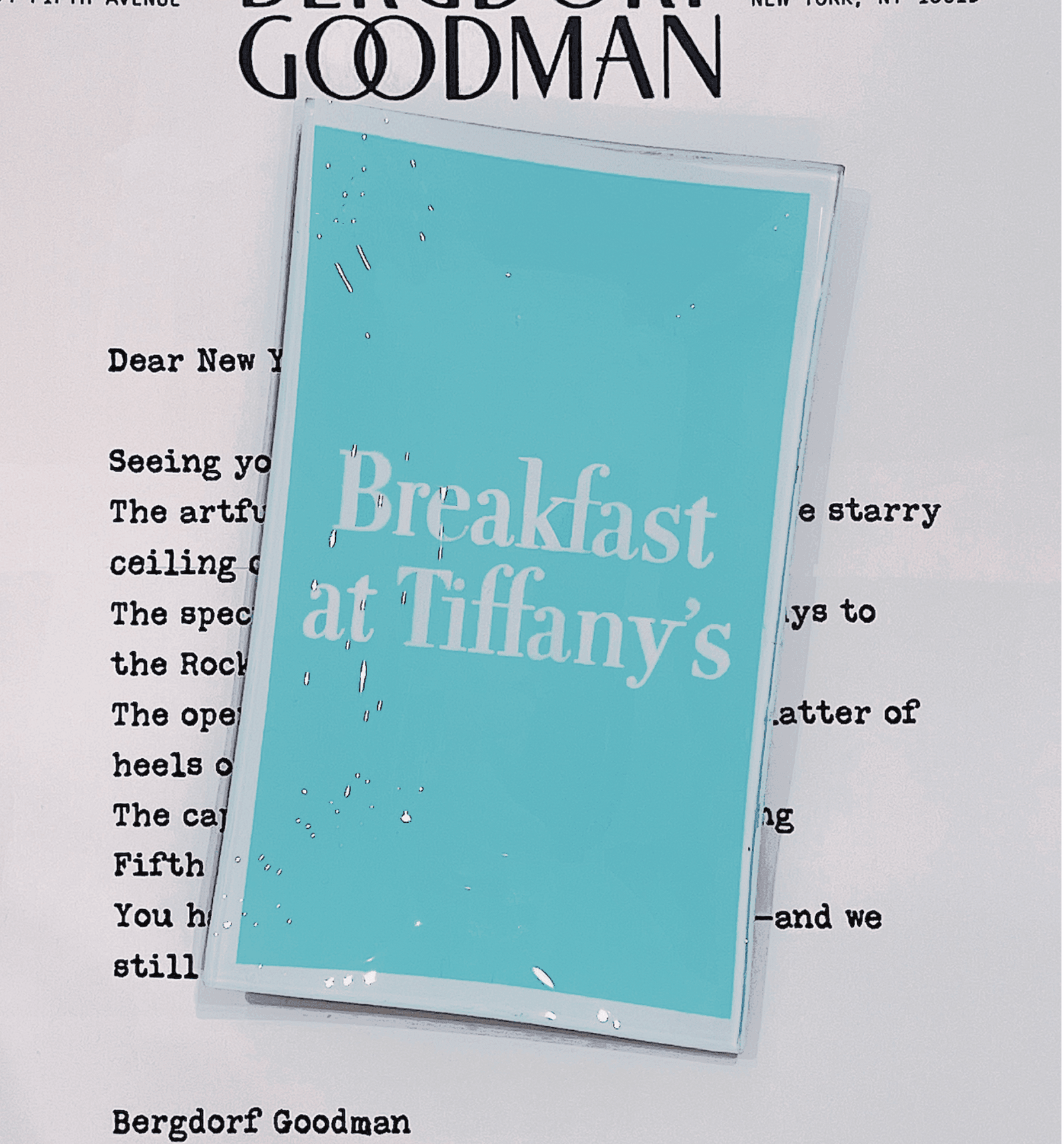 Vintage Breakfast At Tiffany's Decoupage Glass Tray - Bensgarden.com