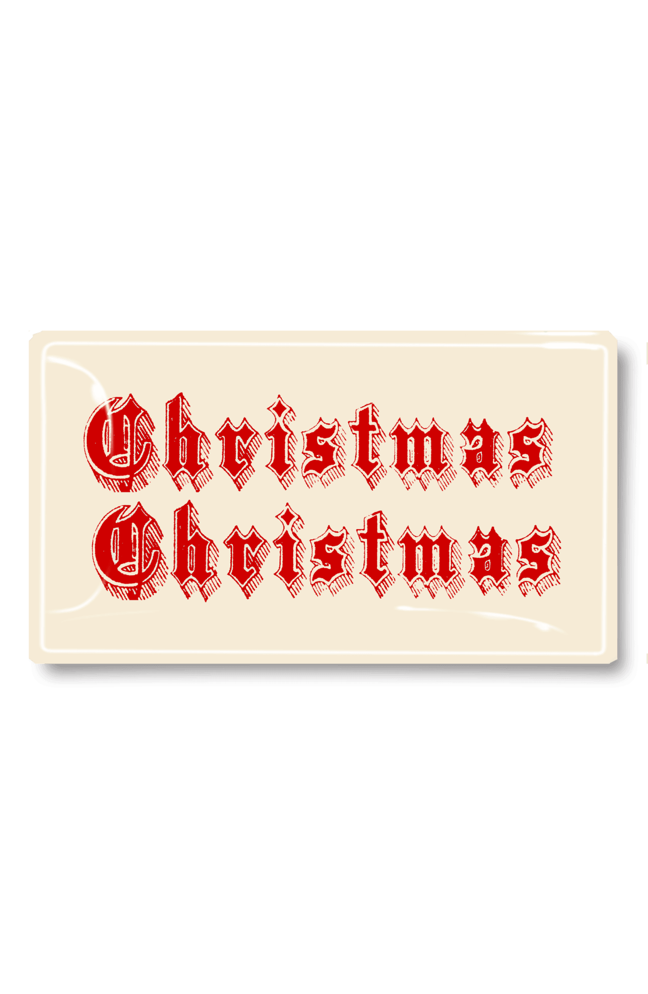 Vintage Christmas Christmas Decoupage Glass Tray - Bensgarden.com