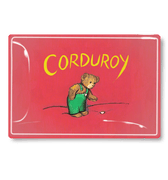 Vintage Corduroy Book Jacket Decoupage Glass Tray - Bensgarden.com