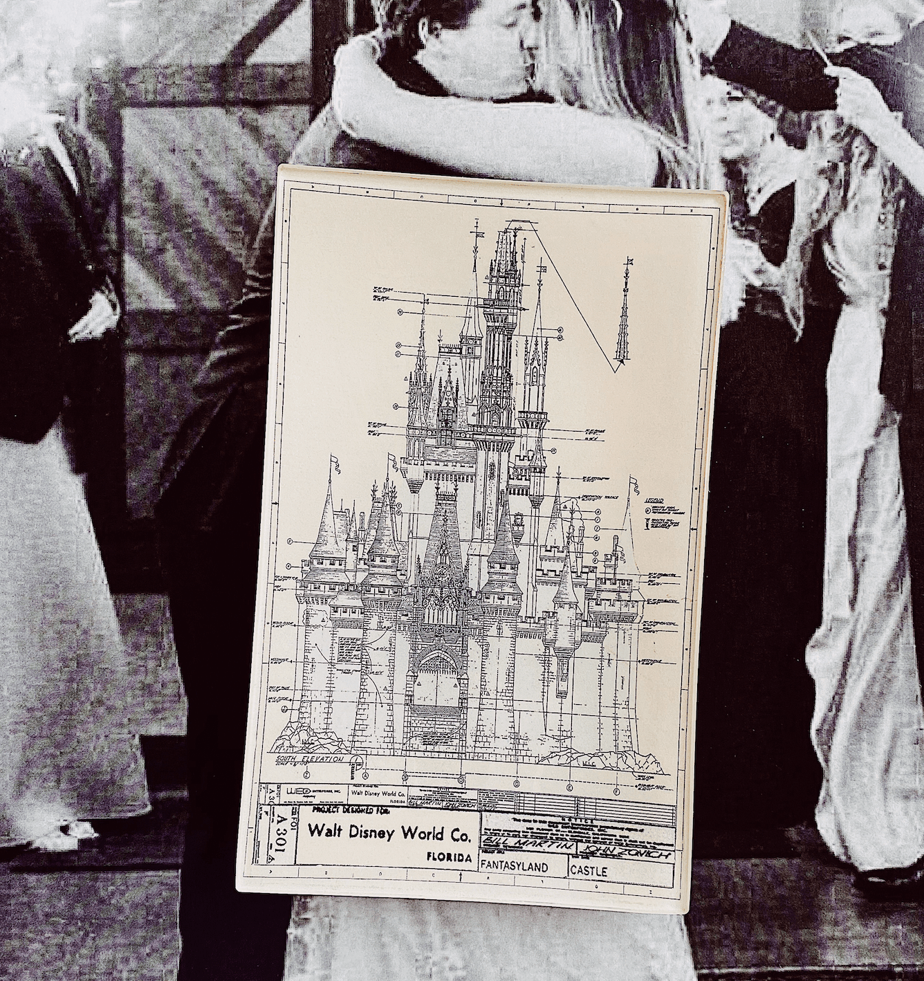 Vintage Disneyland Map Decoupage Glass Tray - Bensgarden.com