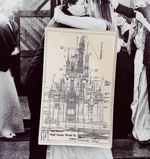 Vintage Disneyland Map Decoupage Glass Tray - Bensgarden.com