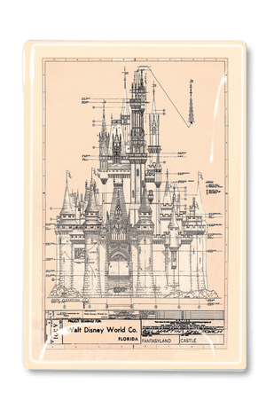 Vintage Disneyland Map Decoupage Glass Tray - Bensgarden.com