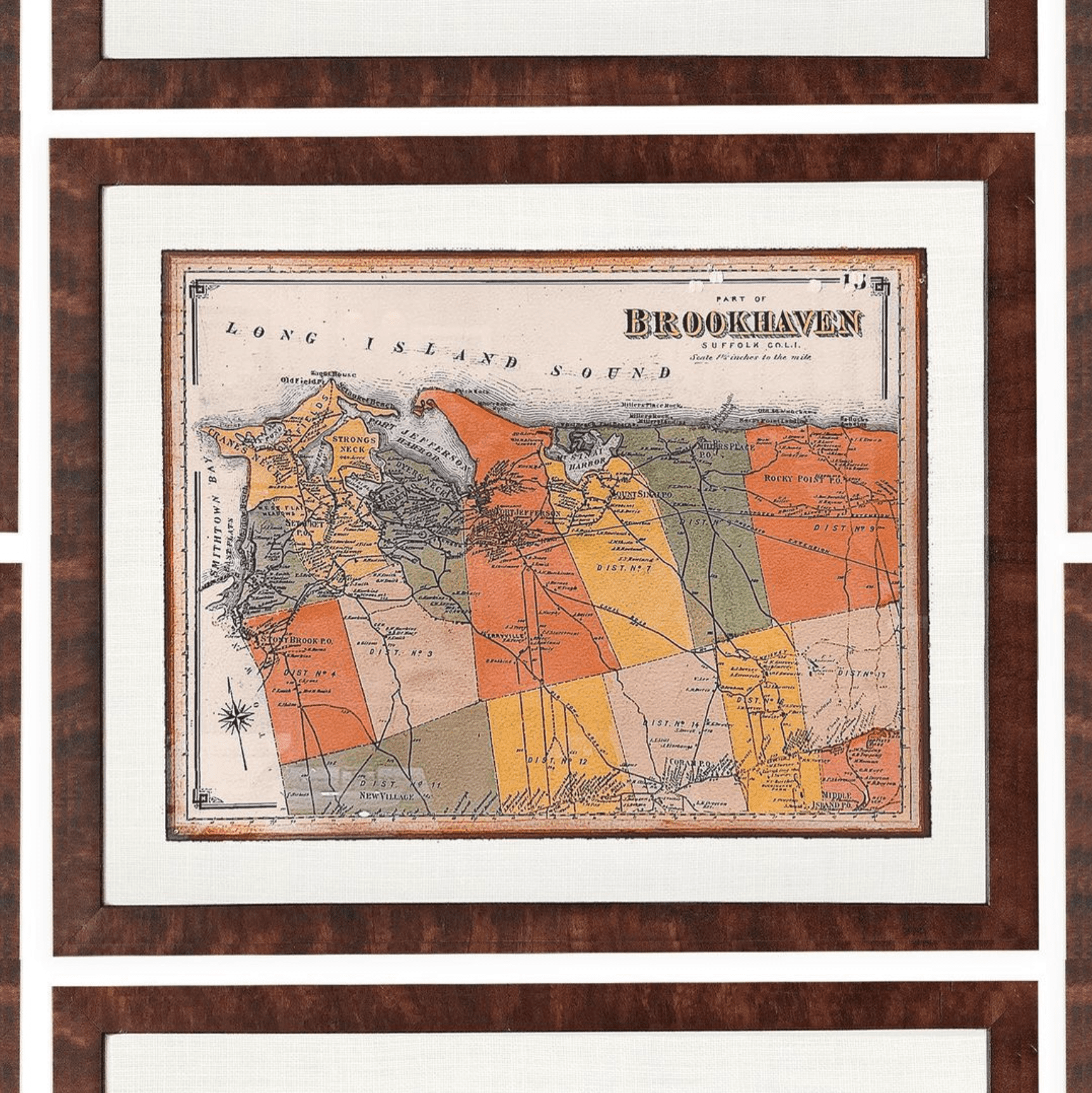 Vintage Estate Map of Stony Brook Framed Artwork