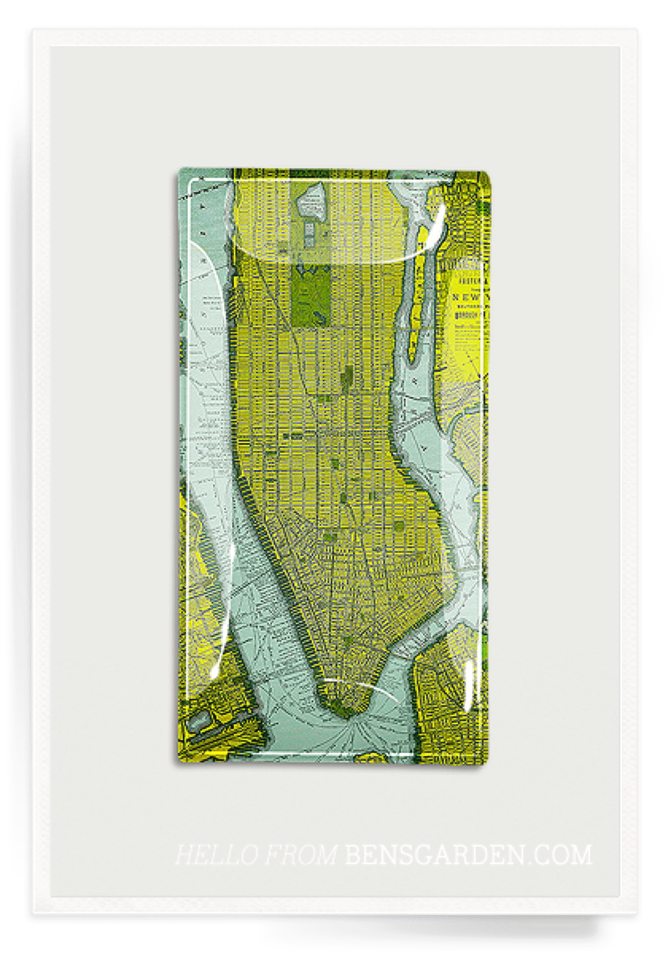 Vintage New York City Ferry Map No. 1 Decoupage Map Glass Tray - Bensgarden.com