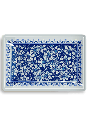 Vintage Playing Card Backside Decoupage Glass Tray - Bensgarden.com