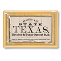 Vintage Texas Map State Seal Decoupage Glass Tray - Bensgarden.com