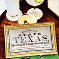 Vintage Texas Map State Seal Decoupage Glass Tray - Bensgarden.com