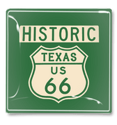 Vintage Texas Route 66 Sign Decoupage Tray - Bensgarden.com