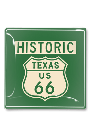 Vintage Texas Route 66 Sign Decoupage Tray - Bensgarden.com